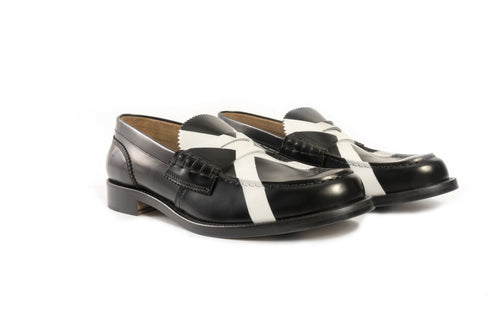 CO1380 BLACK X WHITE - Collegemoccassin