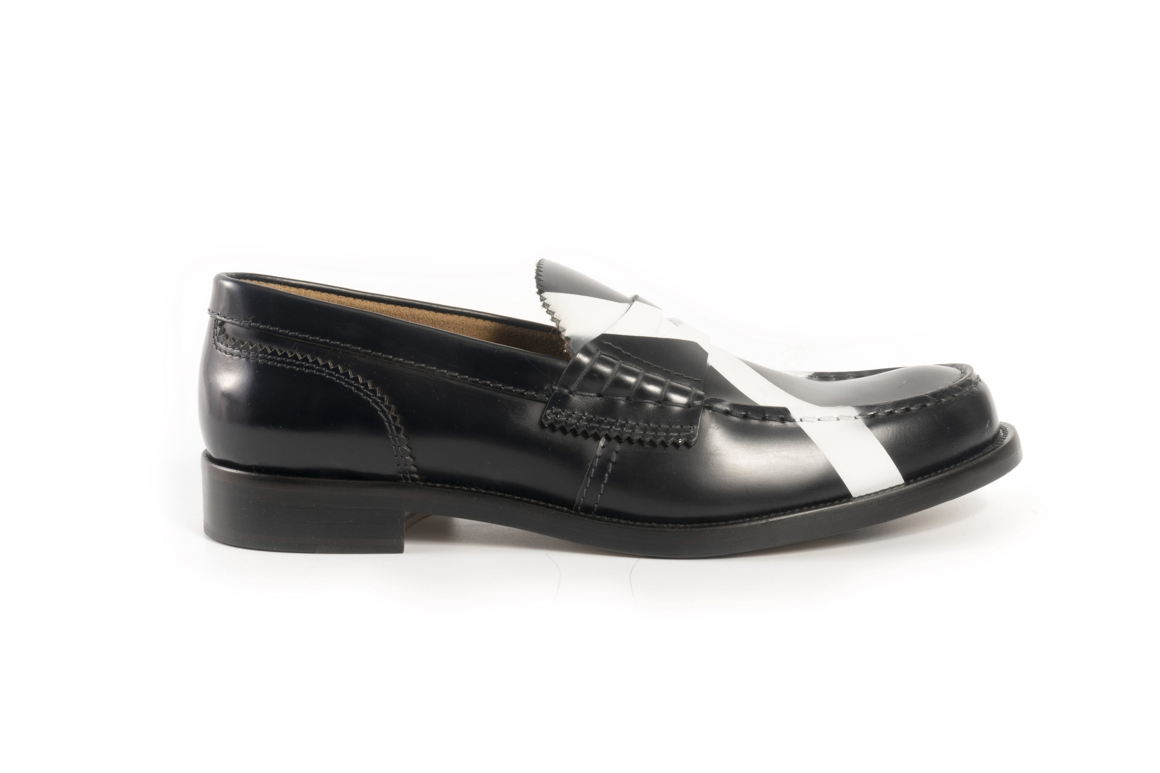 CO1380 BLACK X WHITE - Collegemoccassin